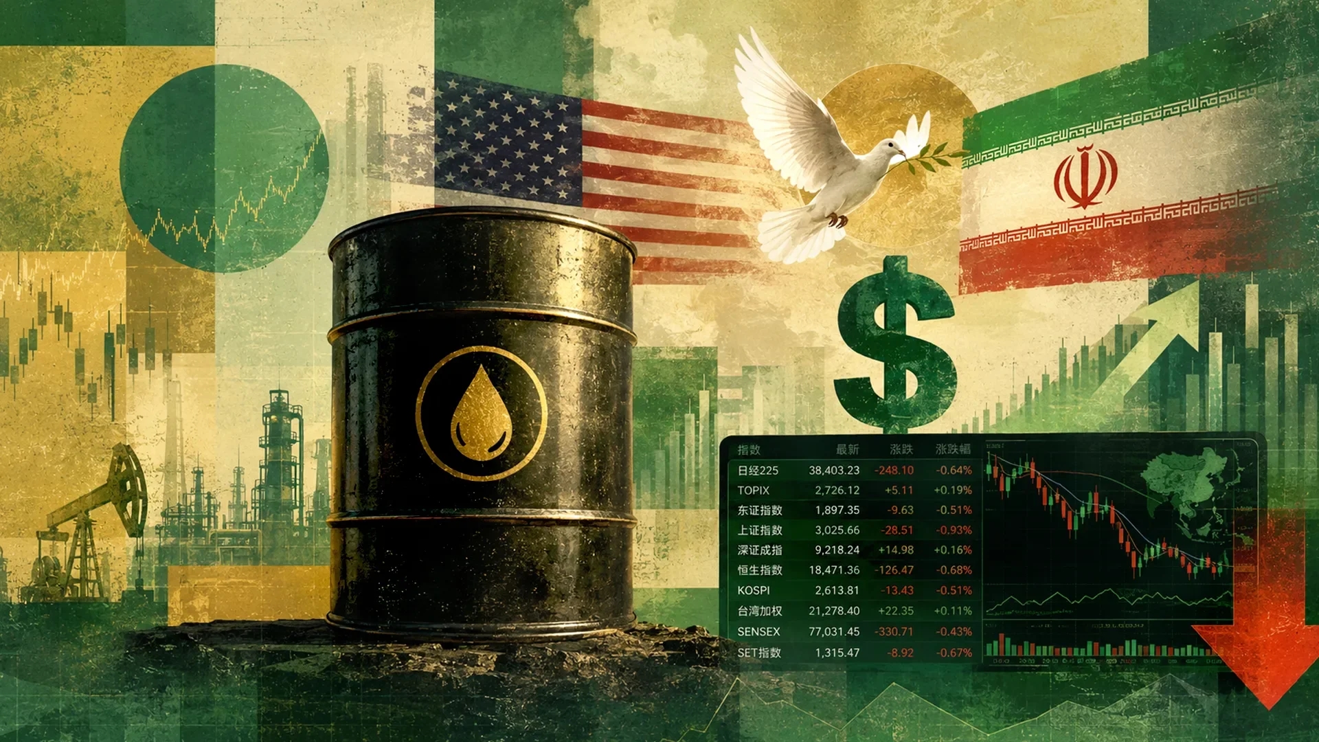 Asian Stock Mixed as US-Iran Truce Keeps Oil Firm