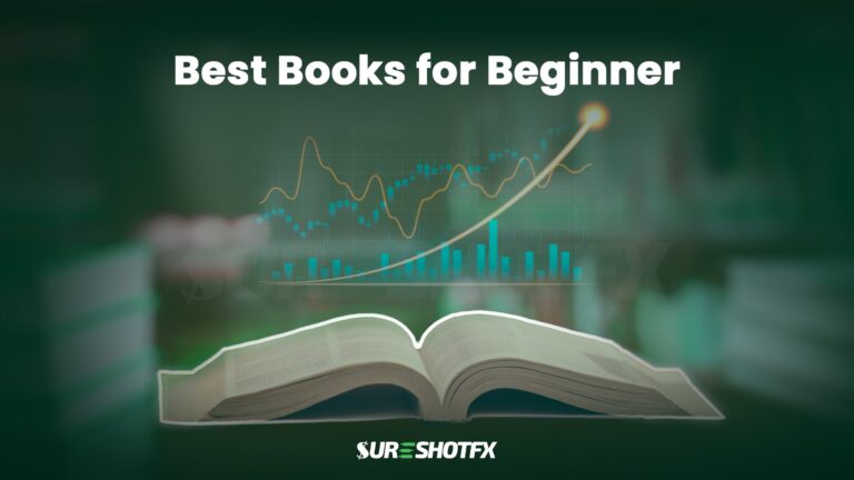 green background with an open book featuring the best books for beginners