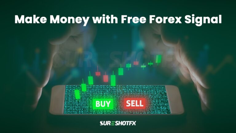 A mobile screen with a forex graph depicting the dilemma of making money with forex free signals.