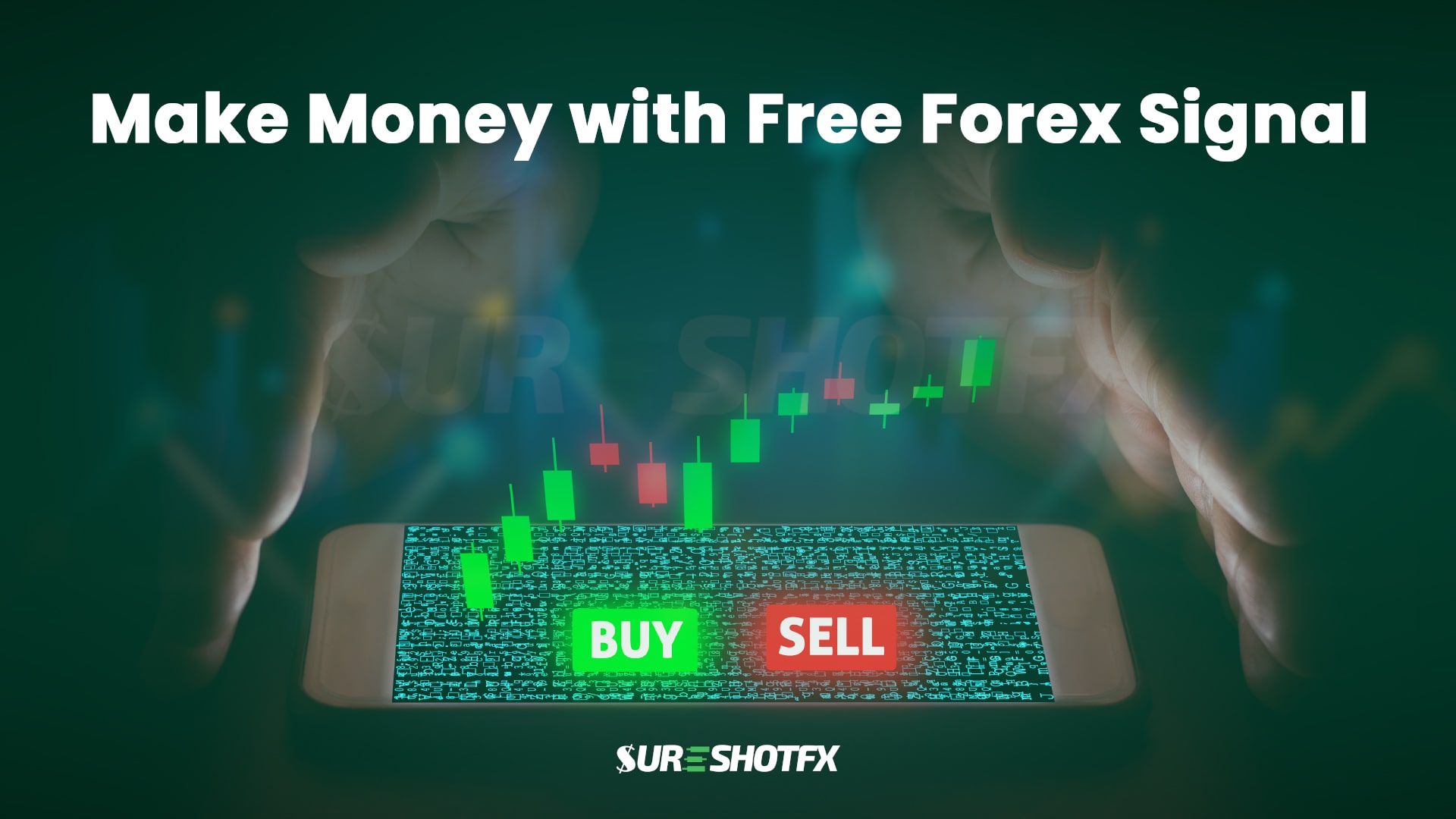A mobile screen with a forex graph depicting the dilemma of making money with forex free signals.