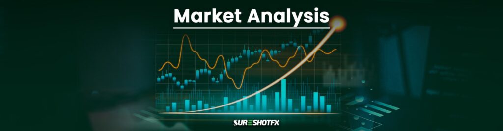 Dark green cover photo showing a forex graph and depicting market analysis.