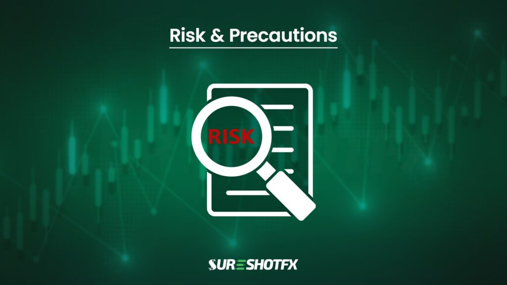 Magnifying glass on forex risk and precautions