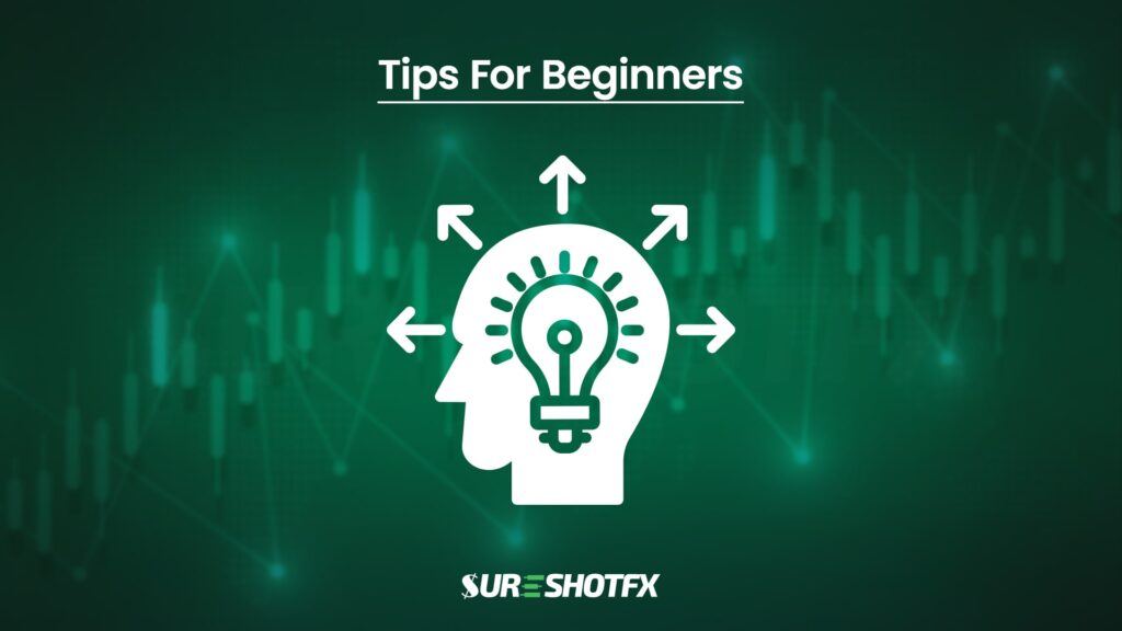 A human brain and idea lights depicting forex tips for beginners.