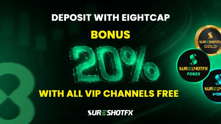 Get 20% deposit bonus with eightcap deposit banner