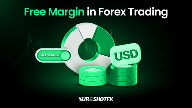 Free margin in forex trading illustration showing available trading capital in USD, margin usage breakdown, and how free margin impacts trade execution and risk management.