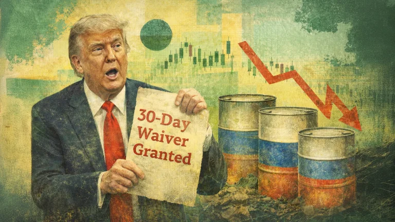 Oil Prices Fall After US Issues 30-Day Waiver on Russian Oil